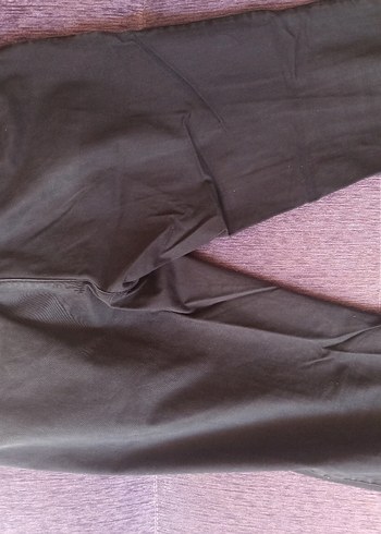 Siyah Pamuklu Erkek Kemerli Rahat Pantolon - Görsel 3