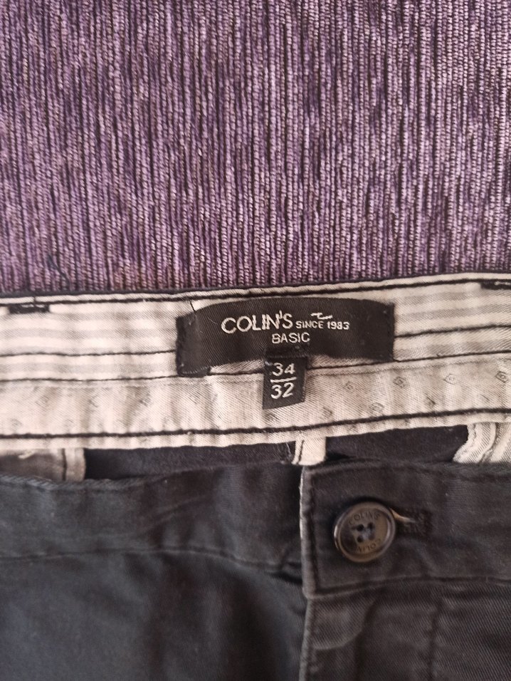 Siyah Pamuklu Erkek Kemerli Rahat Pantolon - Görsel 5