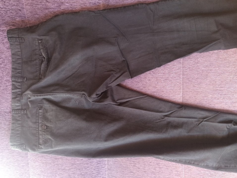 Siyah Pamuklu Erkek Kemerli Rahat Pantolon - Görsel 3