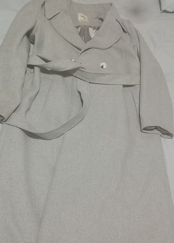 Gri astarlı kaşe kaban - Görsel 2