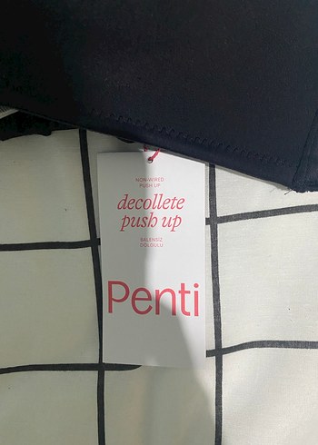Penti Siyah Dekolte Push-Up Sütyen - Görsel 2