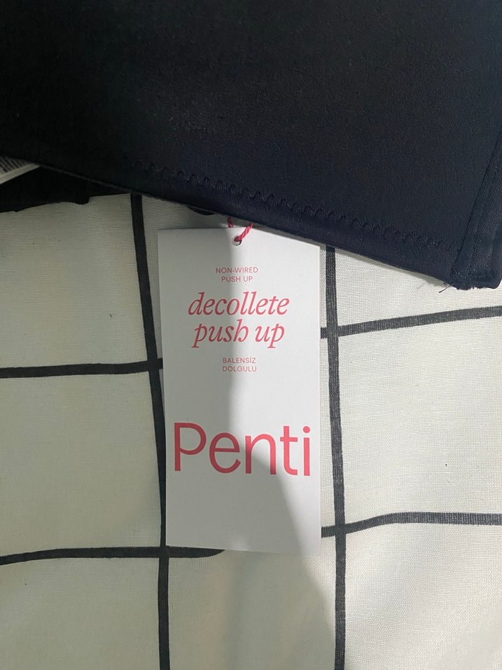 Penti Siyah Dekolte Push-Up Sütyen - Görsel 2