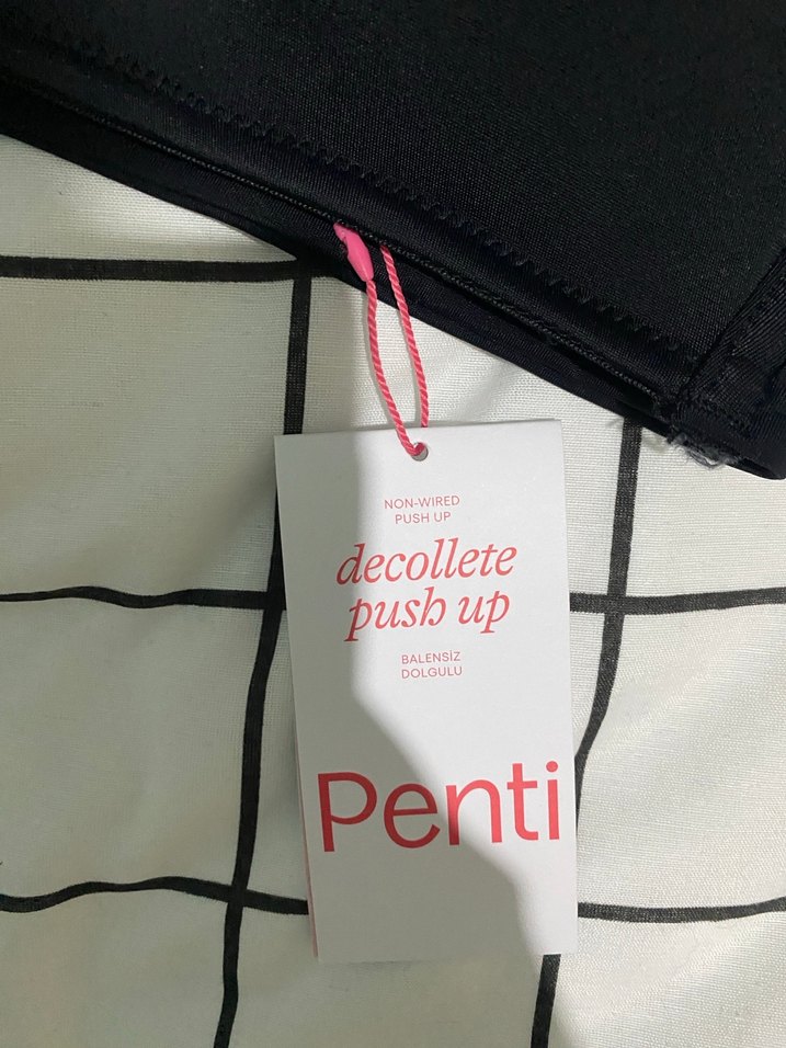 Penti Siyah Dekolte Push-Up Sütyen - Görsel 2