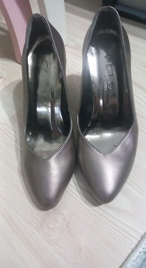 Gri Kadın Stiletto Topuklu Klasik Ayakkabı - Görsel 2