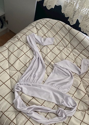 Beyaz Bebek Taşıma Slingi - Görsel 2