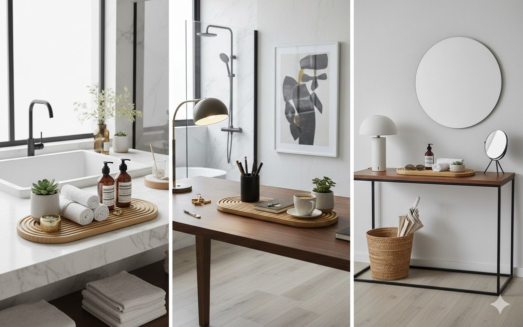 Oluklu Bambu sunumluk - Görsel 2