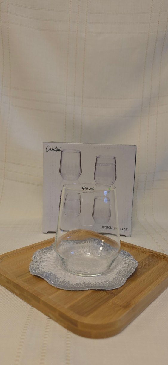 4'lü Cam Su Bardağı Seti - Görsel 2