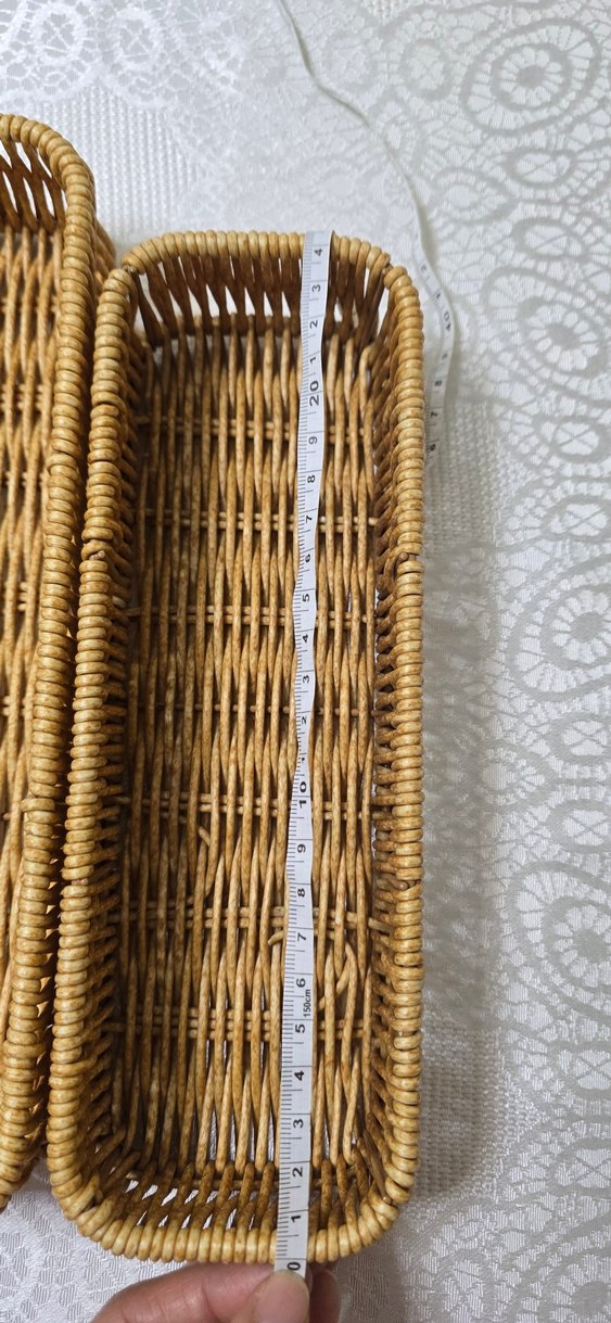 Bej Hasır/rattan Sepet Seti 3lü - Görsel 4