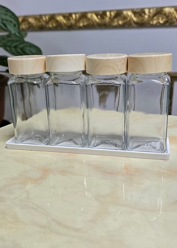 Kapaklı Cam Baharat Kavanozları - Görsel 2