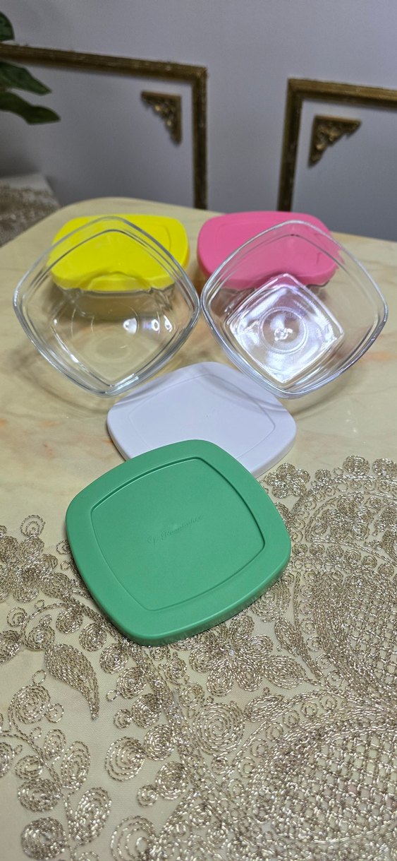 Pastel Kapaklı Çok Renkli Cam Saklama Kapları - Görsel 2