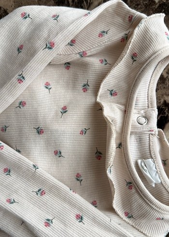 Uzun Kollu Beyaz Bebek Kız Body - Görsel 3