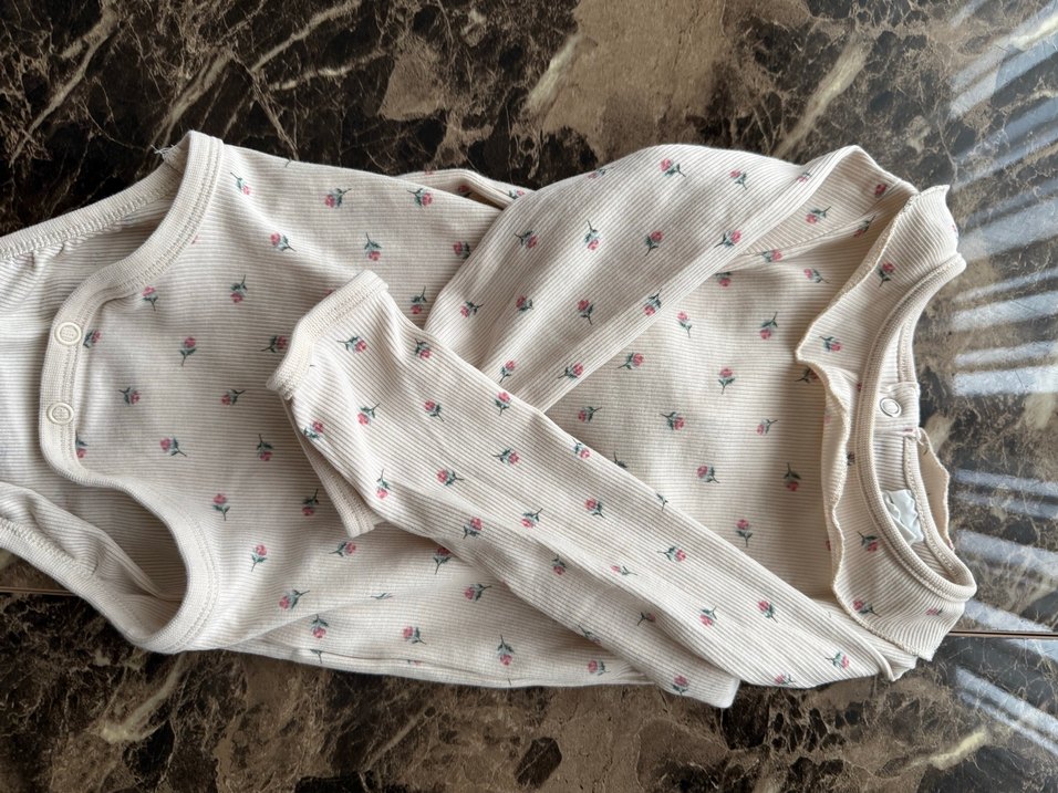 Uzun Kollu Beyaz Bebek Kız Body - Görsel 2