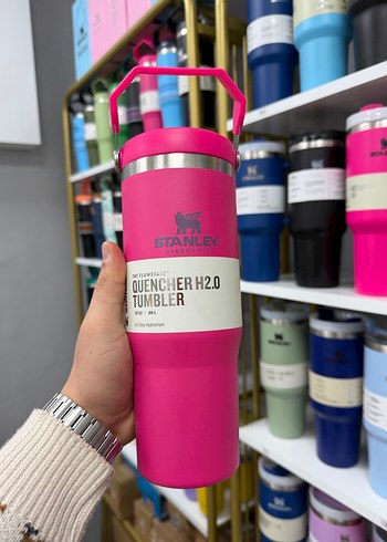 Pastel Pembe Stanley Termos Şişe - Görsel 6