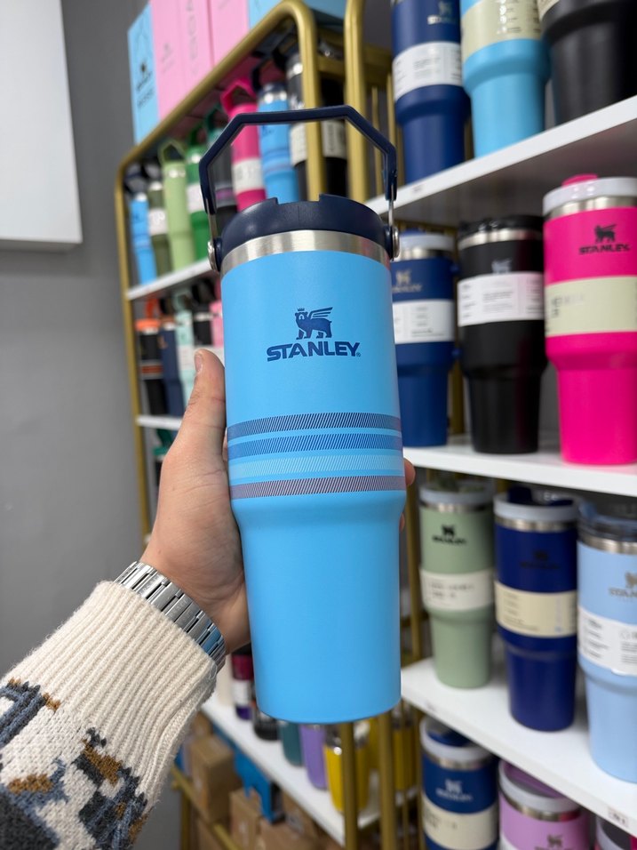 Pastel Pembe Stanley Termos Şişe - Görsel 5