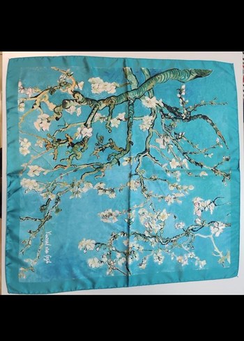 VAN GOGH 55X55 FULAR LÜKS İPEK RAYON - Görsel 6