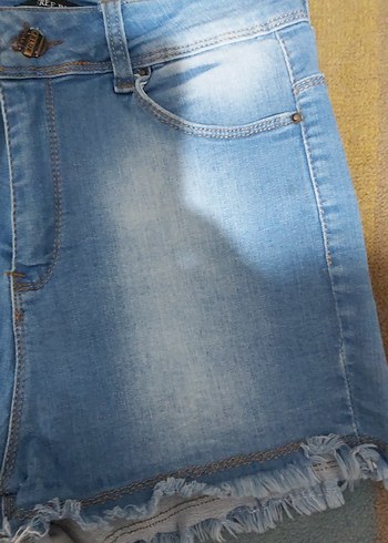 29 beden açık mavi Mini kot Şort - Görsel 2