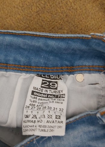 29 beden açık mavi Mini kot Şort - Görsel 4