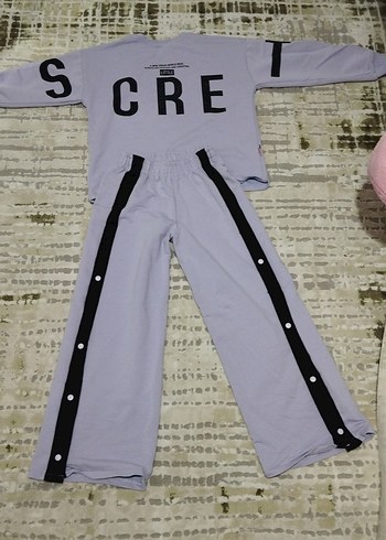 Kız Çocuk Mor Uzun Kollu Pamuklu alt üst takım 11 12 yaş - Görsel 2