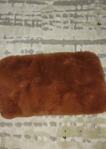 Kahverengi Peluş Kadın Portföy Çanta - Görsel 2