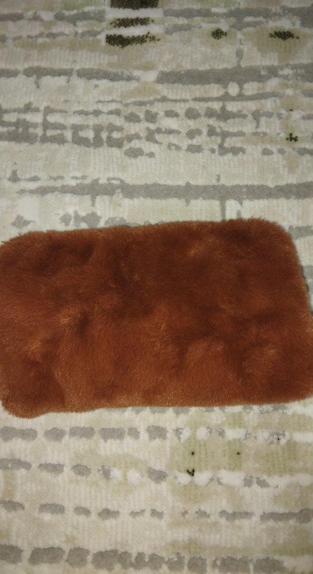 Kahverengi Peluş Kadın Portföy Çanta - Görsel 2