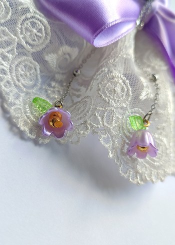 Mor Saten Dantelli sallantılı toka - Görsel 2