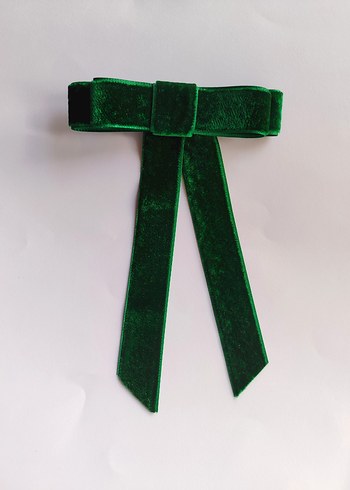 Yeşil kadife toka - Görsel 2