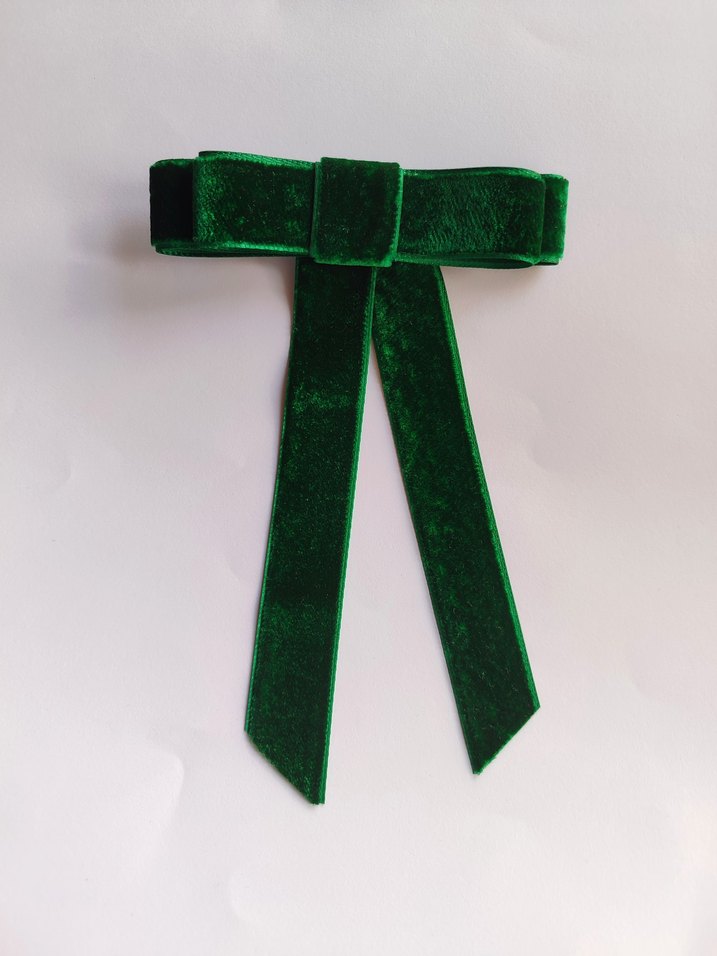 Yeşil kadife toka - Görsel 2