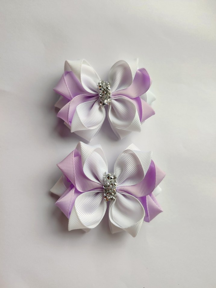  Beyaz & Lila Fiyonk Toka 2'li - Görsel 2