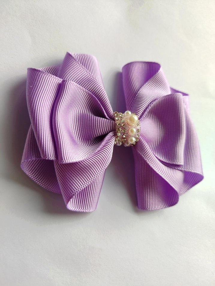 İnci Detaylı Lila Fiyonk Toka - Görsel 2