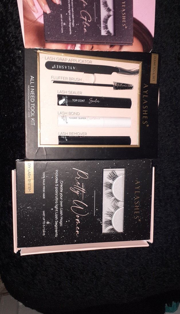 AyLashes Siyah Kirpik Seti sıfır paketi biraz zarar gördü - Görsel 2