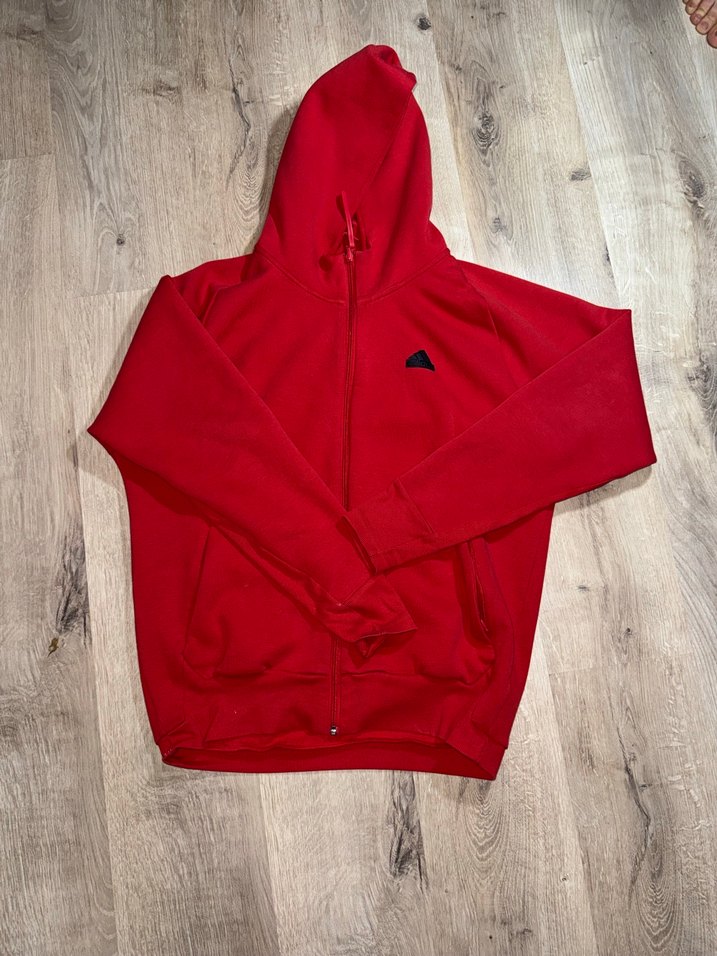 Adidas Kırmızı Fermuarlı Erkek ceket - Görsel 2