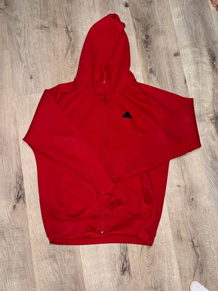 Adidas Kırmızı Fermuarlı Erkek ceket - Görsel 3