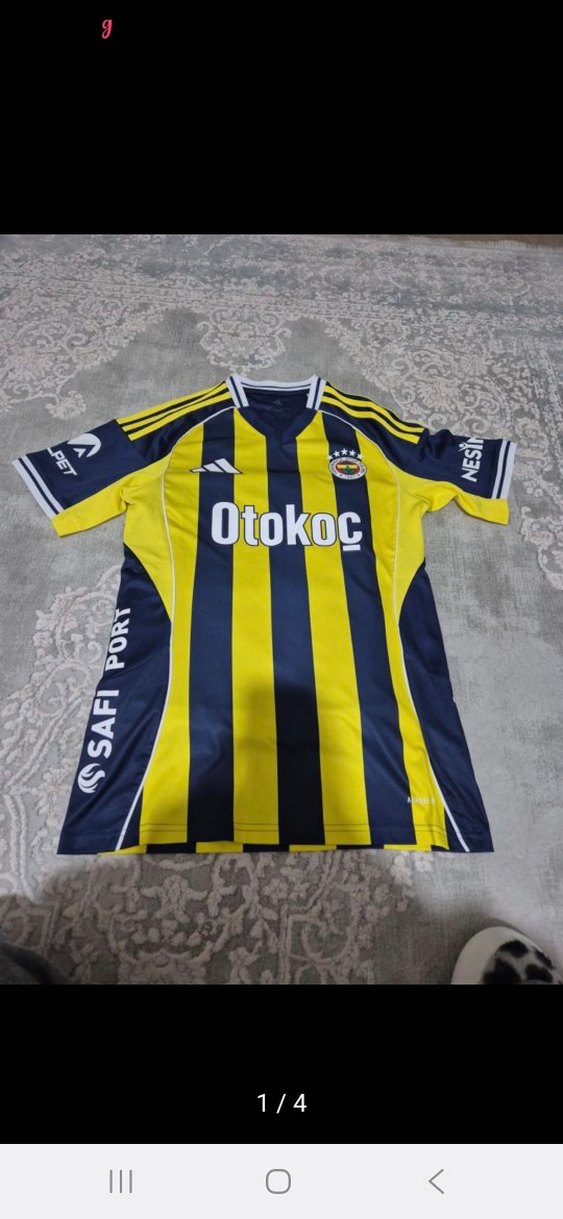 Sarı-Lacivert Erkek Kısa Kollu Spor Forma - Görsel 4