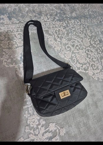 Siyah Deri Kemerli Kadın Çanta - Görsel 2