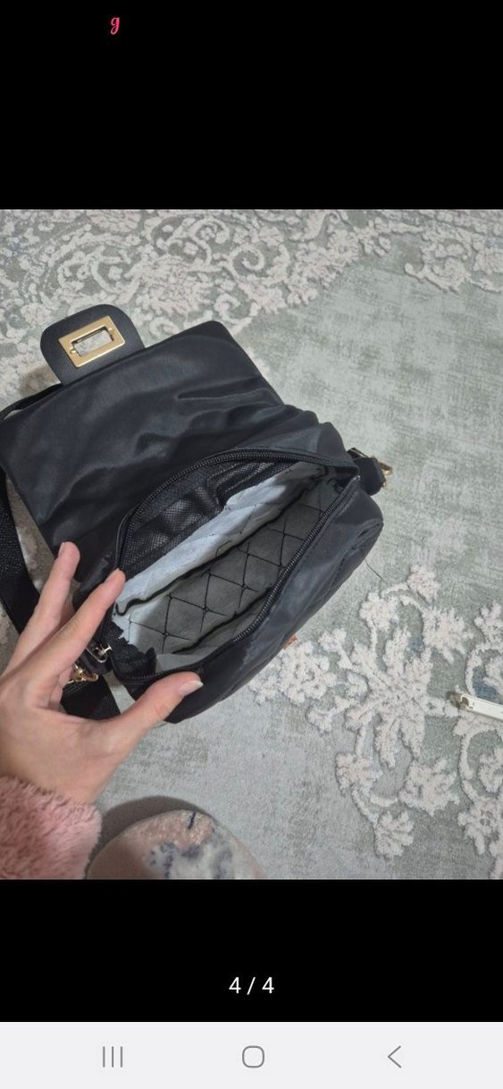 Siyah Deri Kemerli Kadın Çanta - Görsel 4