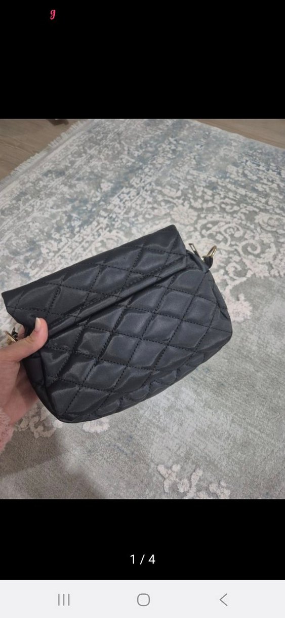 Siyah Deri Kemerli Kadın Çanta - Görsel 3