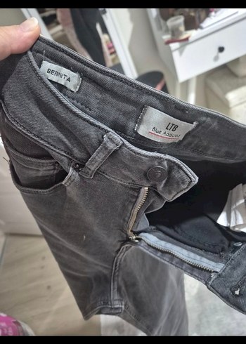 Gri Kadın Denim Regular Fit Pantolon - Görsel 4