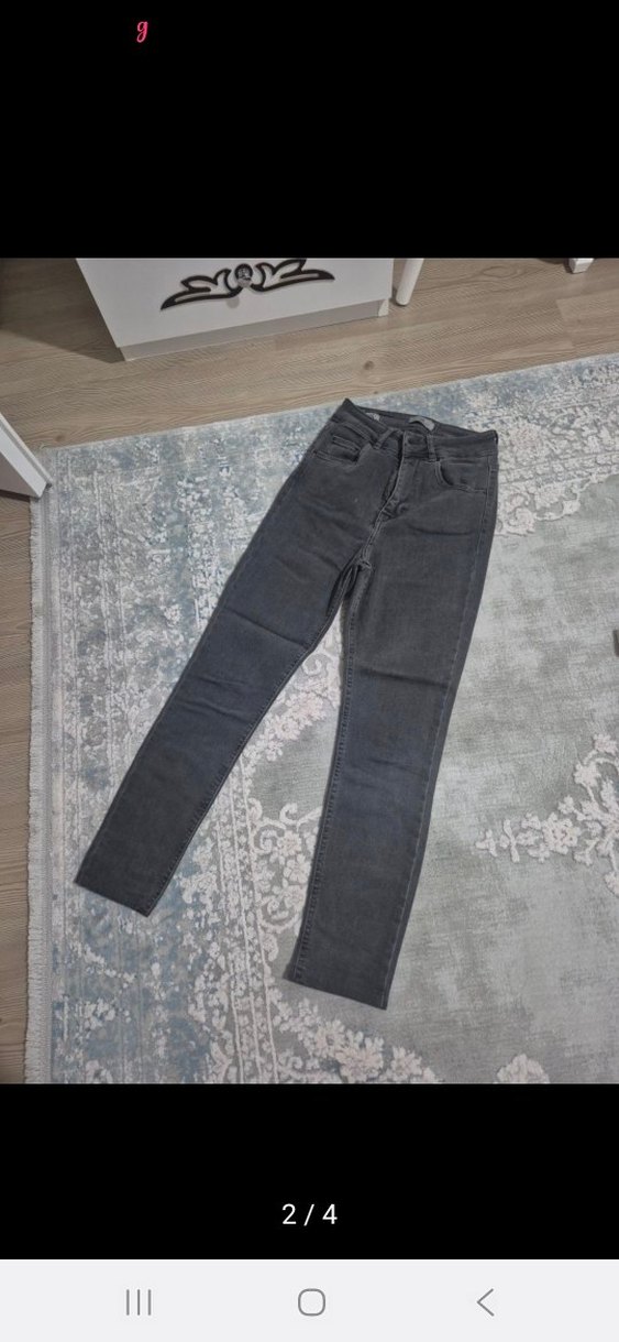 Gri Kadın Denim Regular Fit Pantolon - Görsel 2