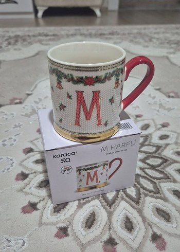 Karaca M Harfli Beyaz Kupa - Görsel 2