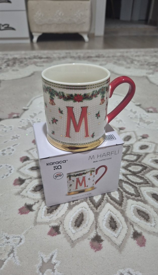 Karaca M Harfli Beyaz Kupa - Görsel 2