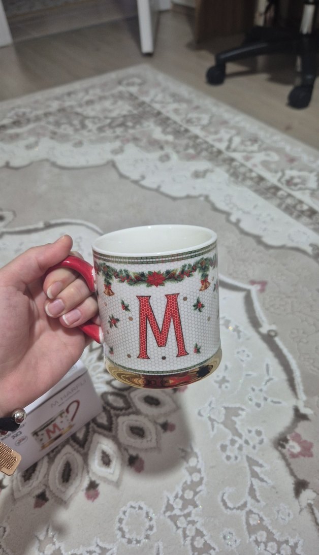 Karaca M Harfli Beyaz Kupa - Görsel 3