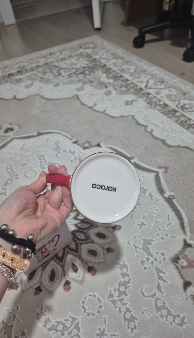 Karaca M Harfli Beyaz Kupa - Görsel 5