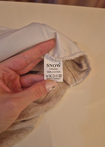 Düğmeli Bej Yüksek Yakalı Kadın Kazak - Görsel 7