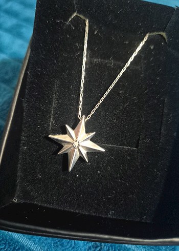 Blue Diamond Pırlanta gümüş kolye - Görsel 2