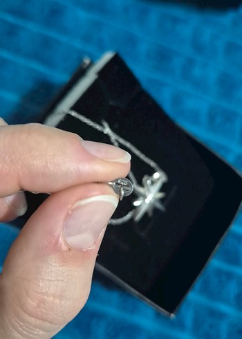 Blue Diamond Pırlanta gümüş kolye - Görsel 3