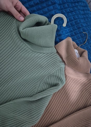 Kahverengi Uzun Kollu Boğazlı Kazak - Görsel 4