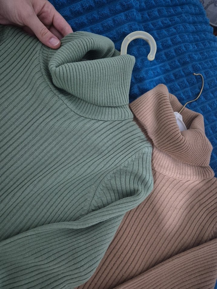 Kahverengi Uzun Kollu Boğazlı Kazak - Görsel 4