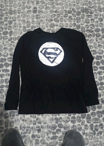 Süper Kahraman Desenli Siyah Erkek Sweatshirt - Görsel 3