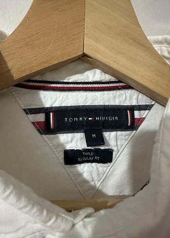 Tommy Hilfiger Beyaz Gömlek  M Beden / Regular Fit (2. El) - Görsel 2