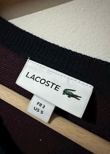 Lacoste Erkek V Yaka Triko Kazak  S Beden (2. El / Temiz) - Görsel 3